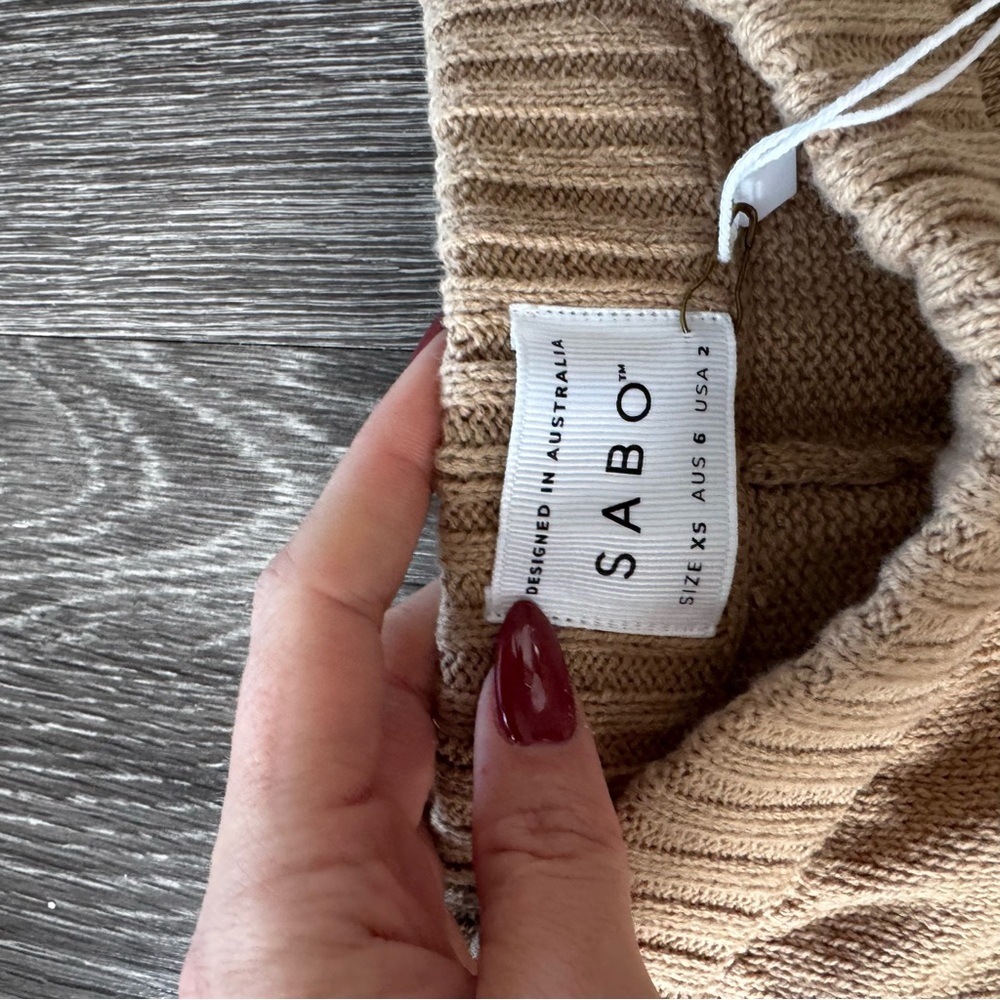 NWT Sabo Tan Cotton Knit Pants - Picture 5 of 10